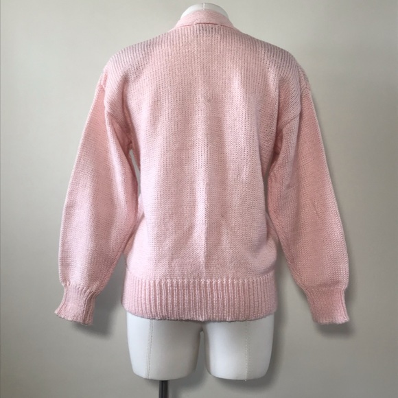 Vintage JACLYN SMITH Pastel Pink Blue Knit Sweater - Picture 5 of 6